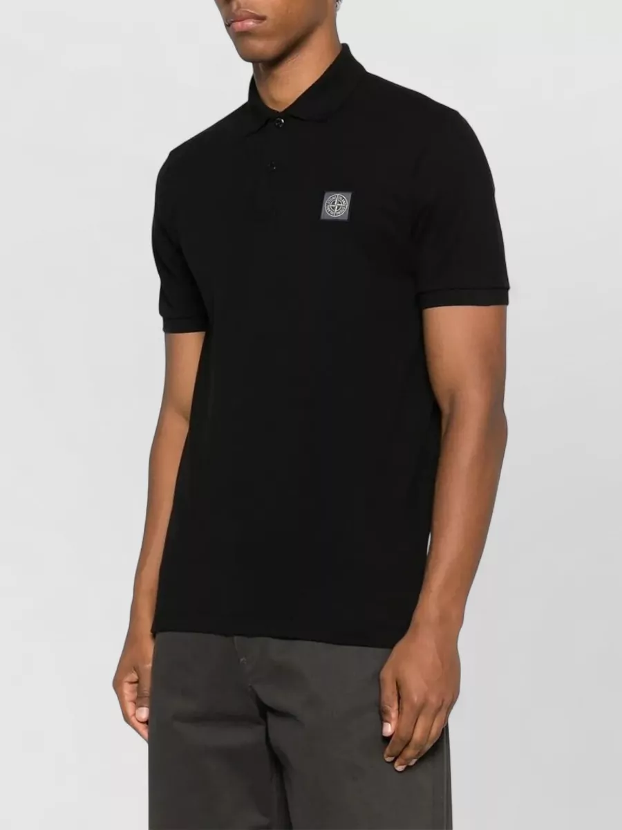 Stone Island Straight Cut Polo Shirt Short Sleeves