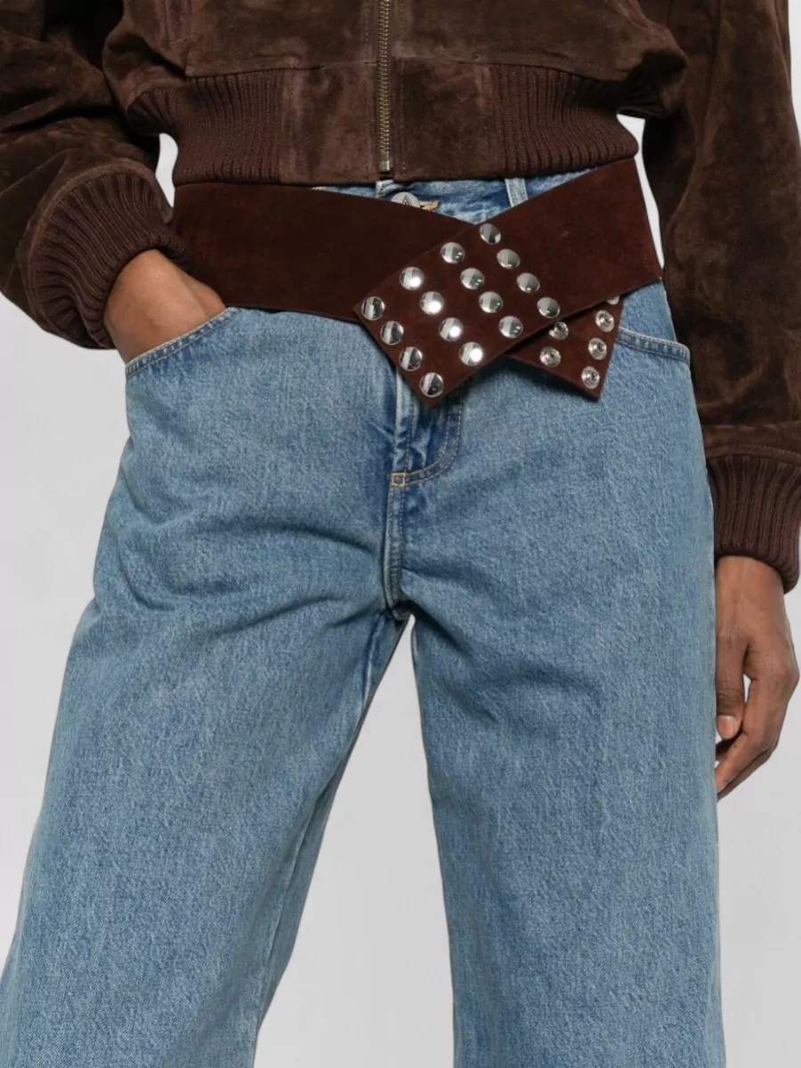 The Attico Denim Wide-Leg Jeans
