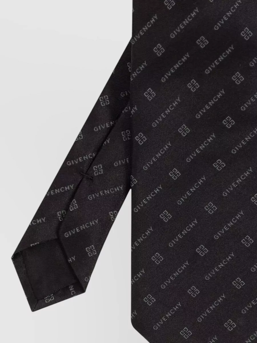 Givenchy Slim Necktie Pointed Tip Monochrome Design