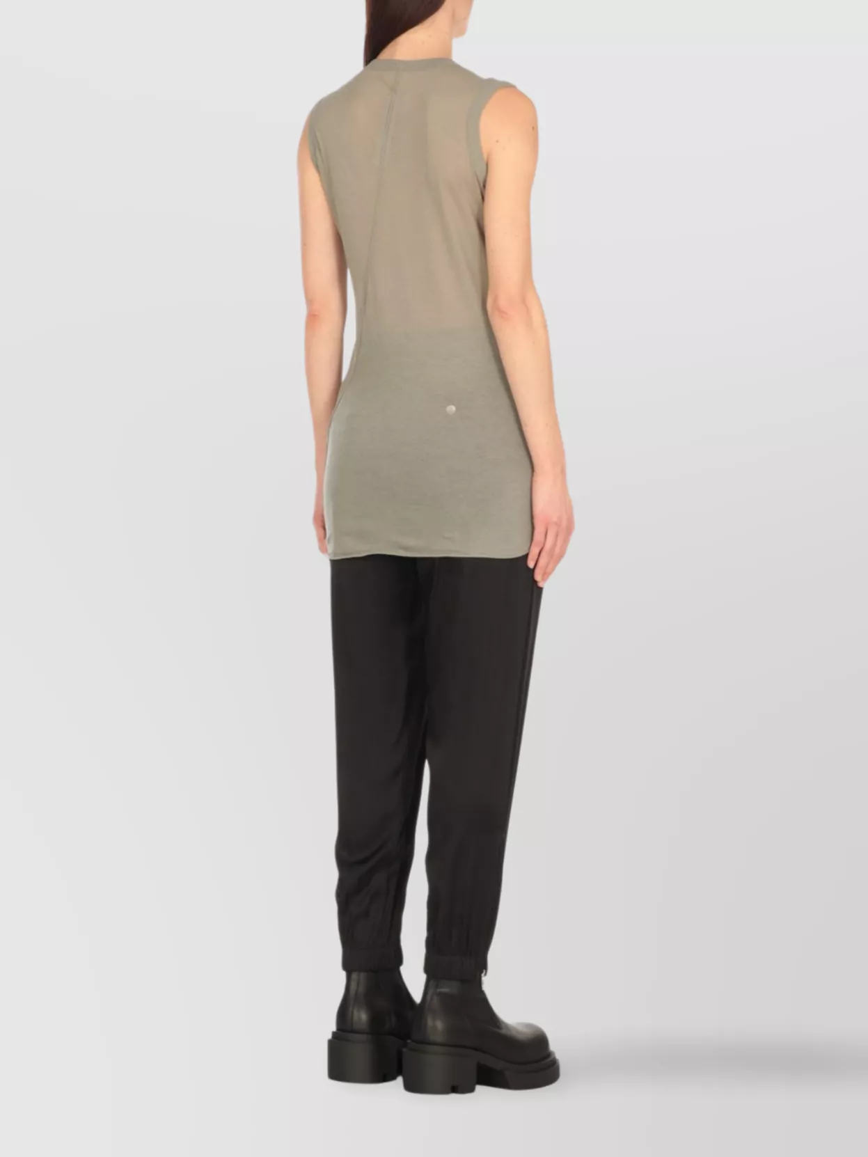 Rick Owens Cotton V-Neck Sleeveless Top
