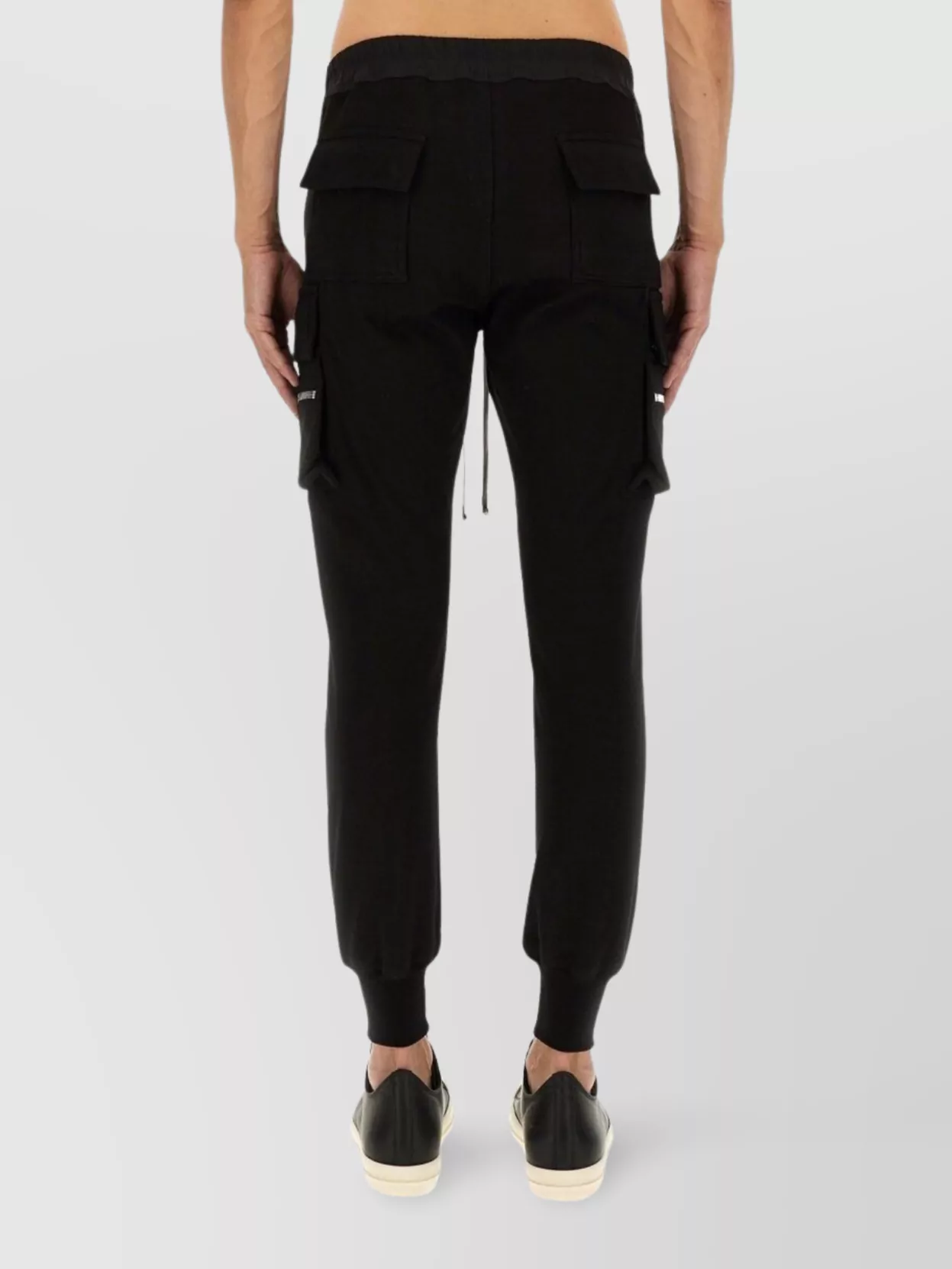 Rick Owens Mastodon Cargo Pockets Elastic Waistband Trousers