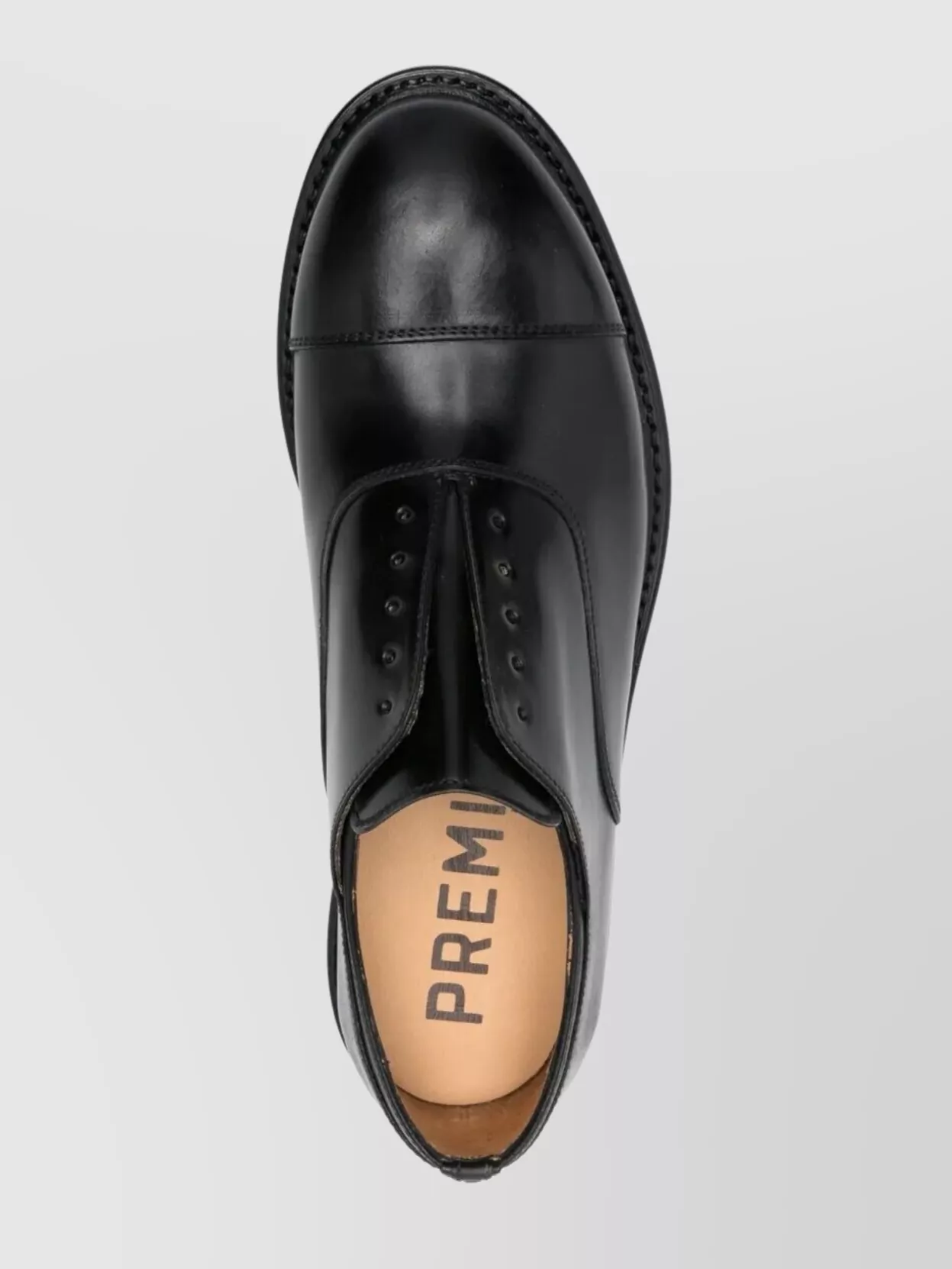 Premiata Callo Lace Up Leather Sole Round Toe