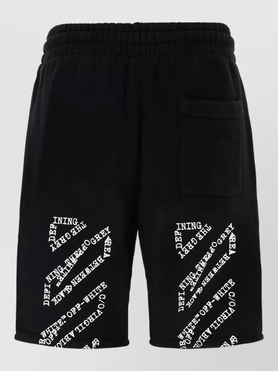 Off-White Cotton Tailored Bermuda Shorts