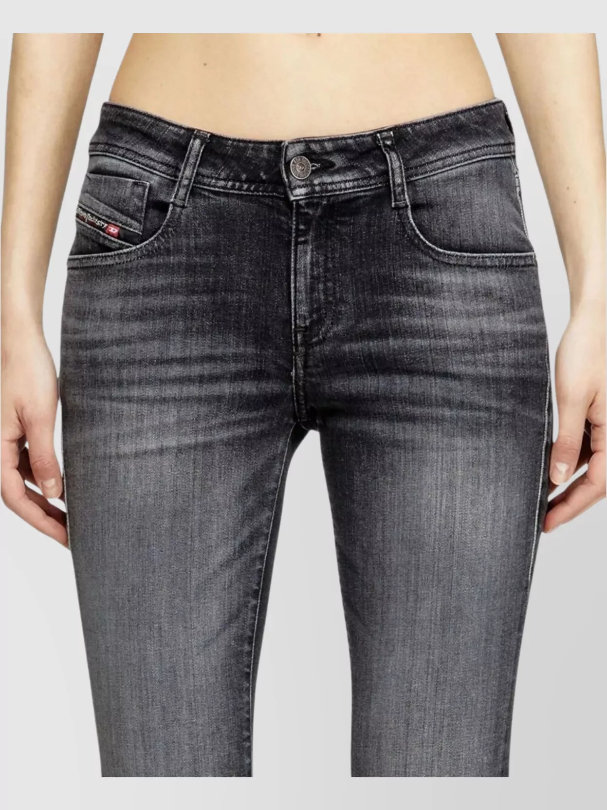 Diesel Womens 02 1969 D-ebbey Boot-cut Denim Jeans In Black