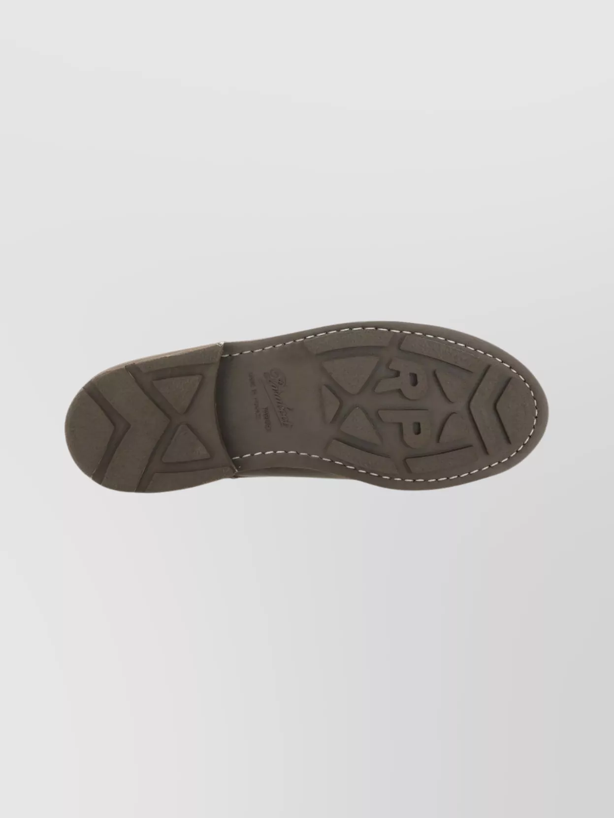 Paraboot Round Toe Leather Boots With Stitched Detail