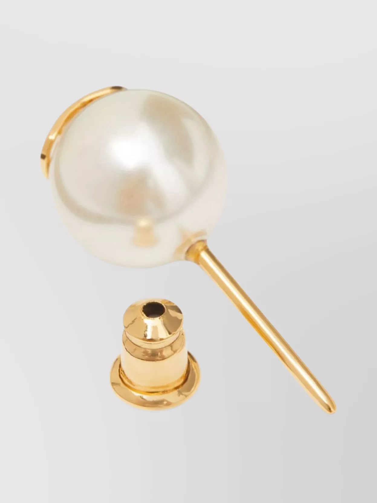 Valentino Garavani Signature Pearl Earrings Gold Hardware