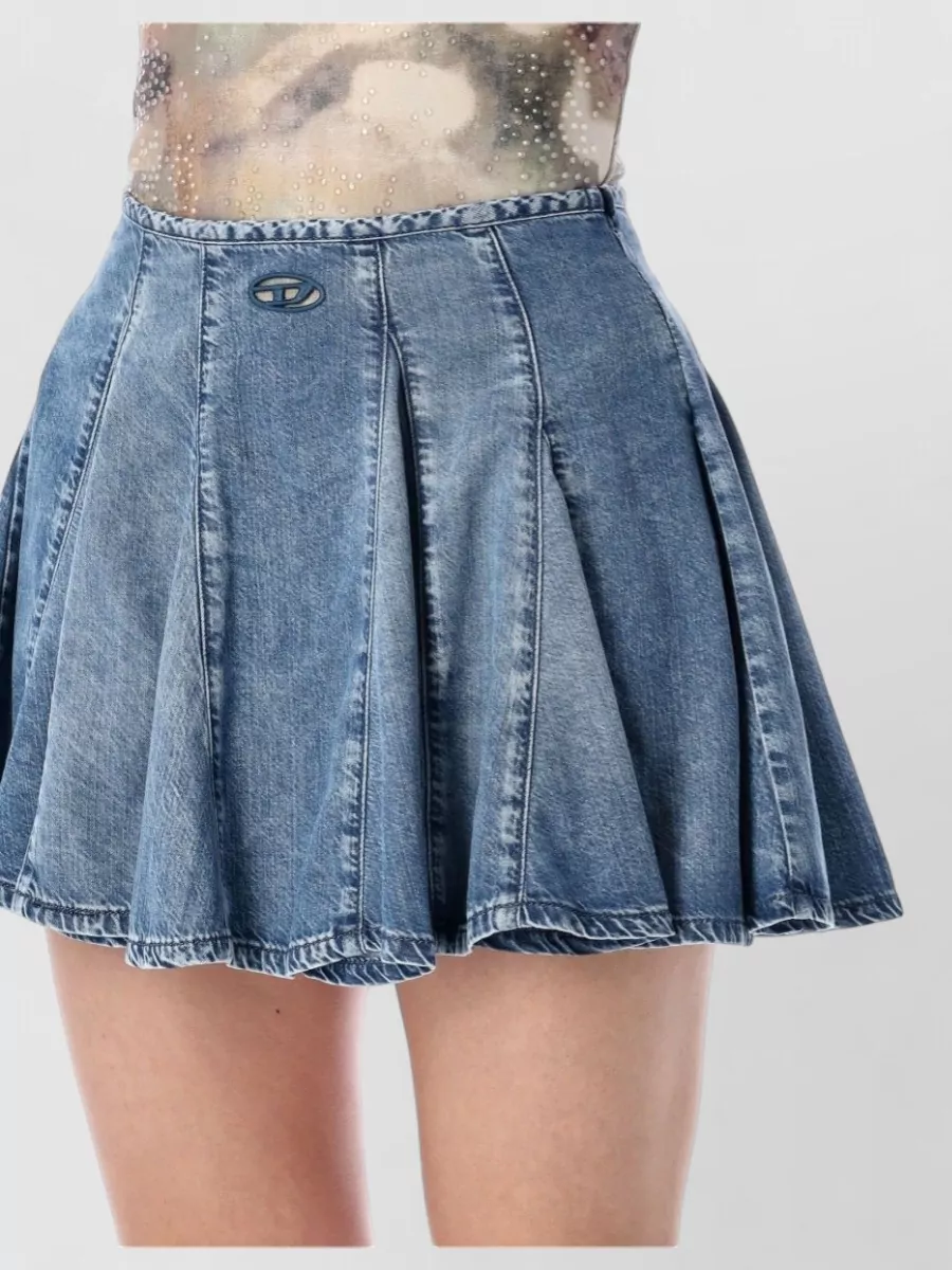 Diesel Spiki Mini Skirt Pleated Design