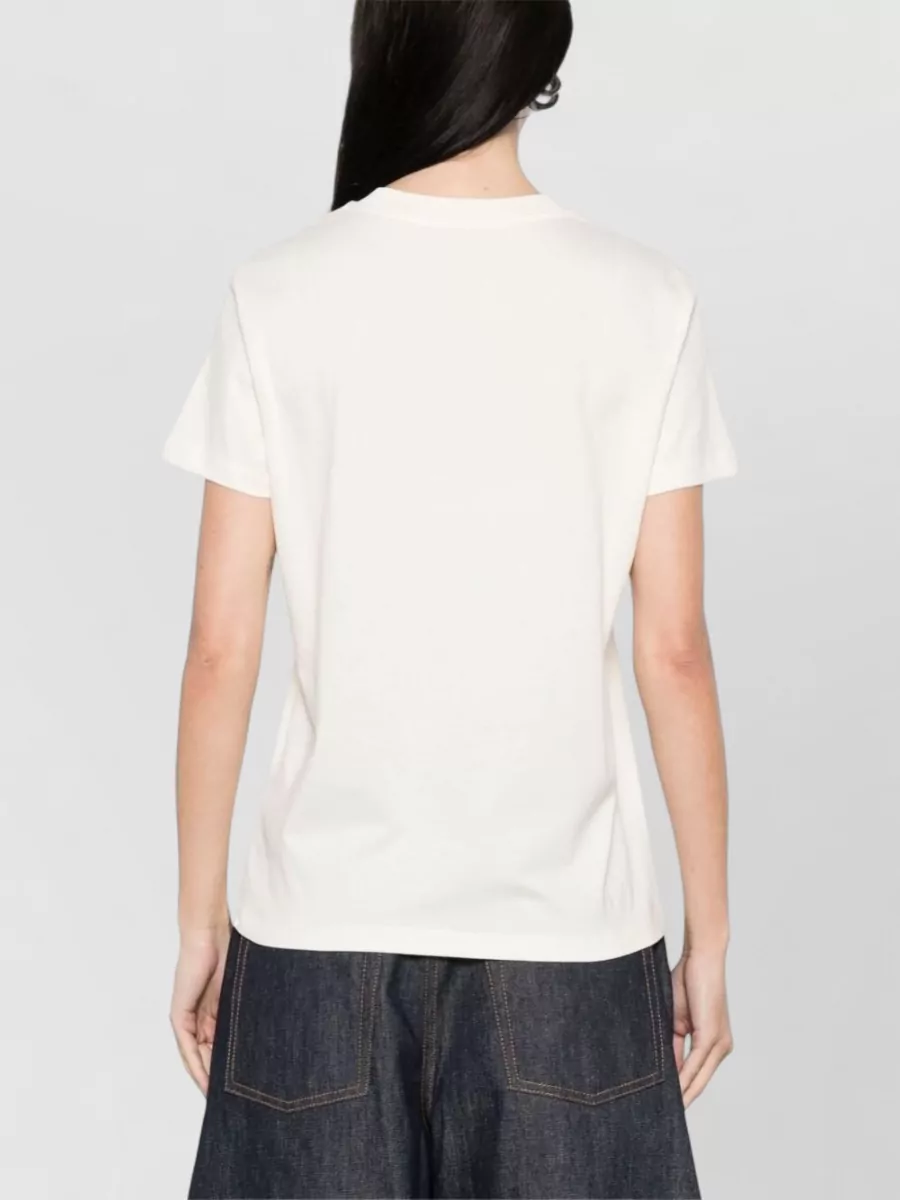 Moncler Logo Crew Neck Nylon Silk T Shirt