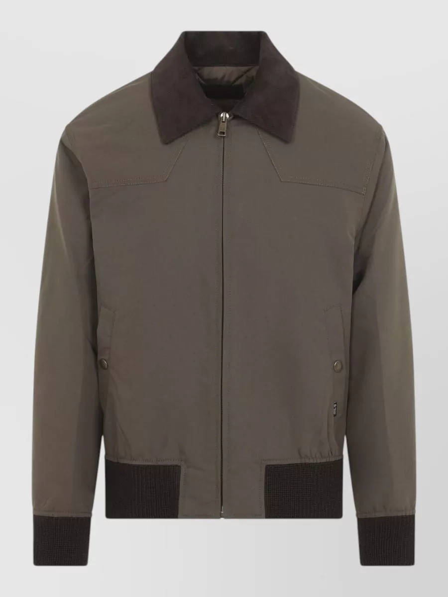 Prada quilted corduroy collar padded jacket