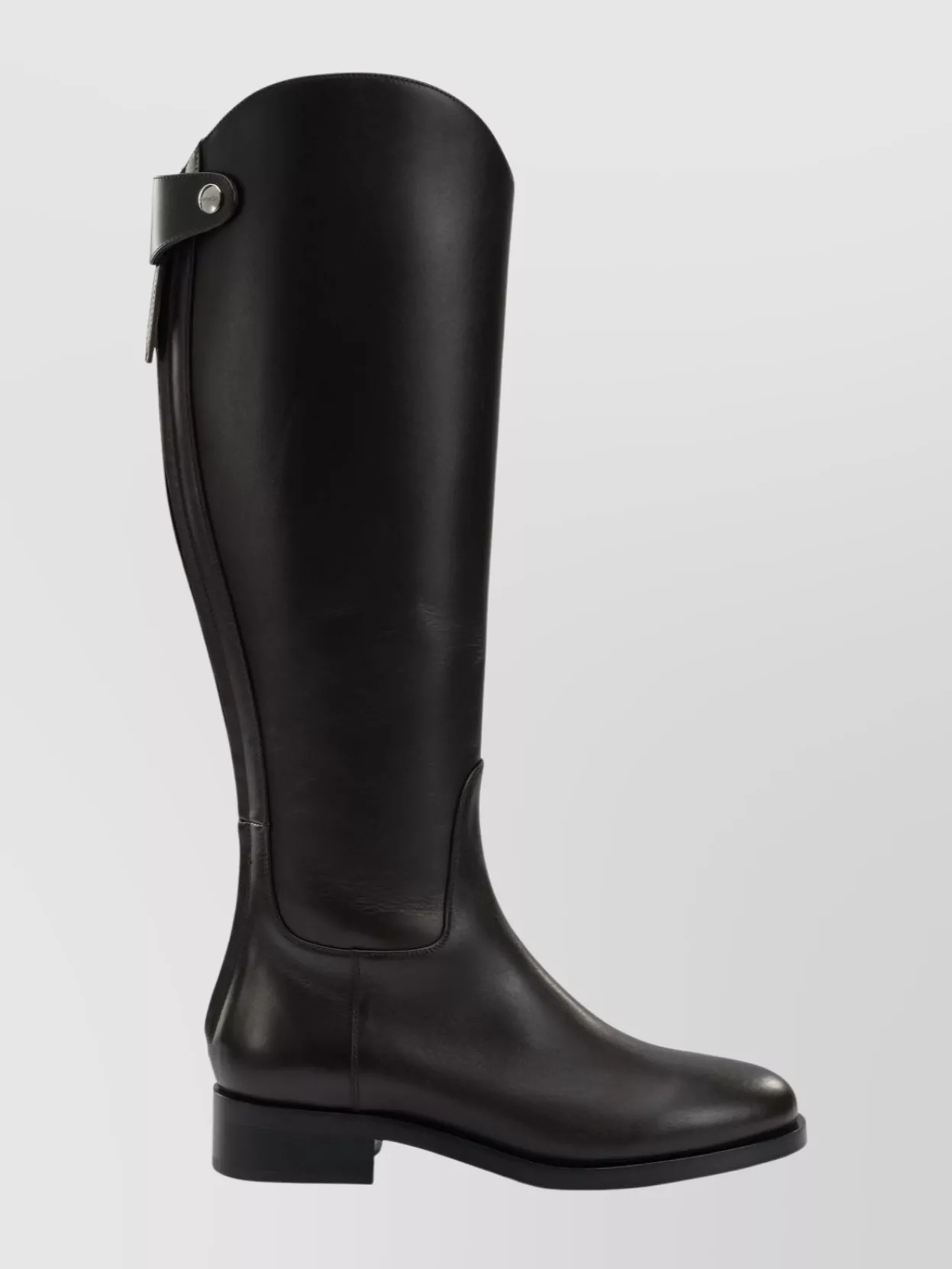 Aeyde Knee-High Leather Boots Side Button Detail