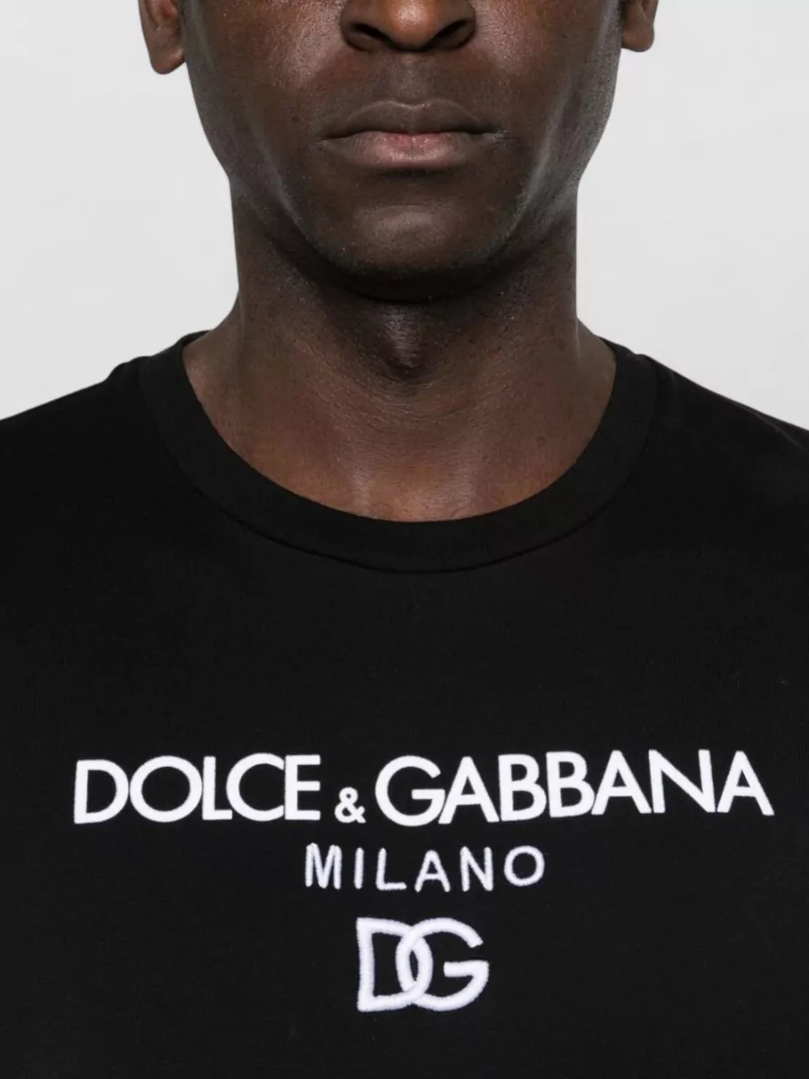 Dolce&Gabbana Cotton Regular-Fit Logo-Embroidered T-Shirt