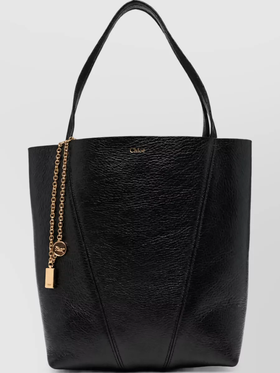 Chloé chloé spin leather tote bag