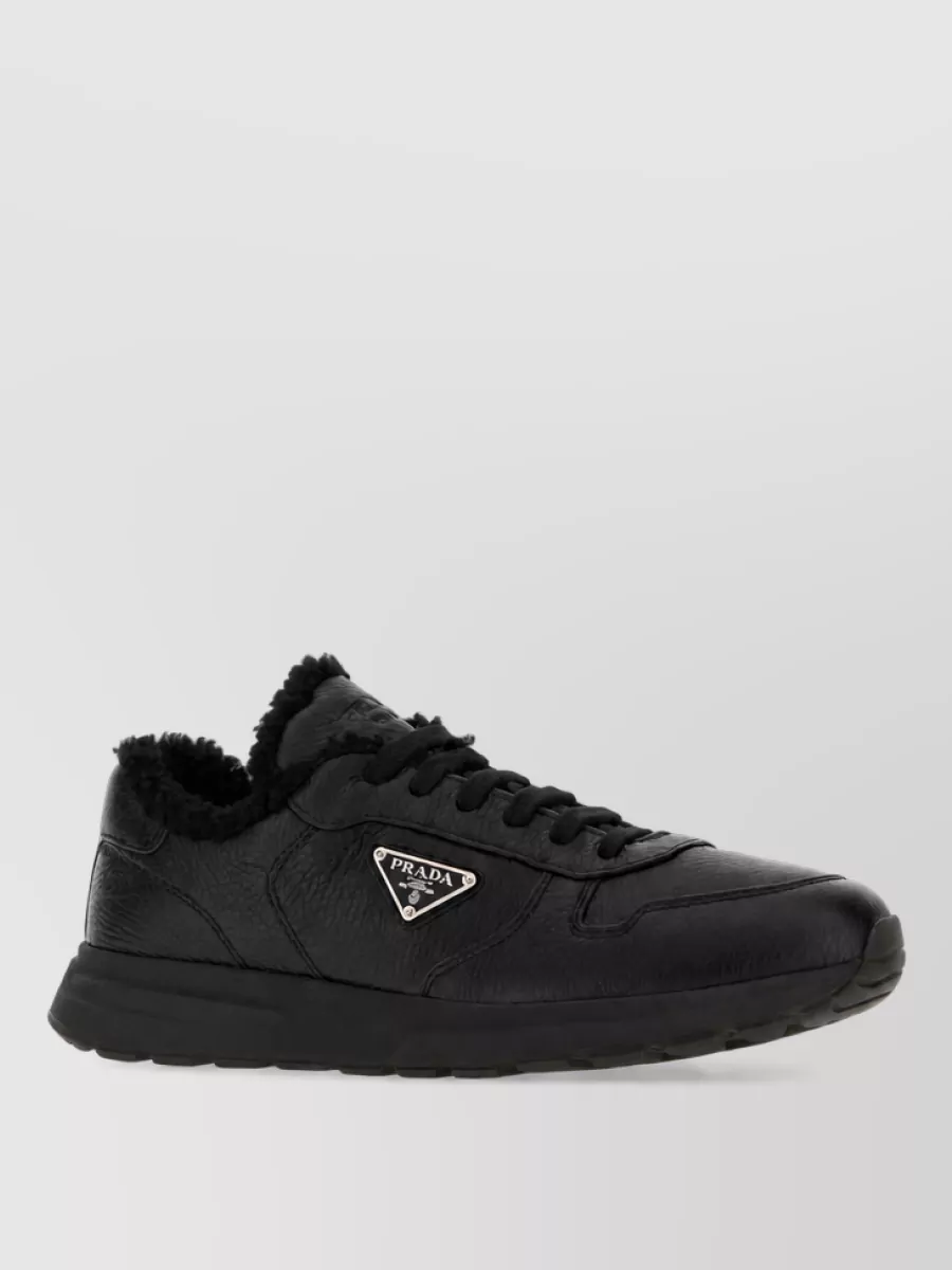 Prada leather low-top sneakers