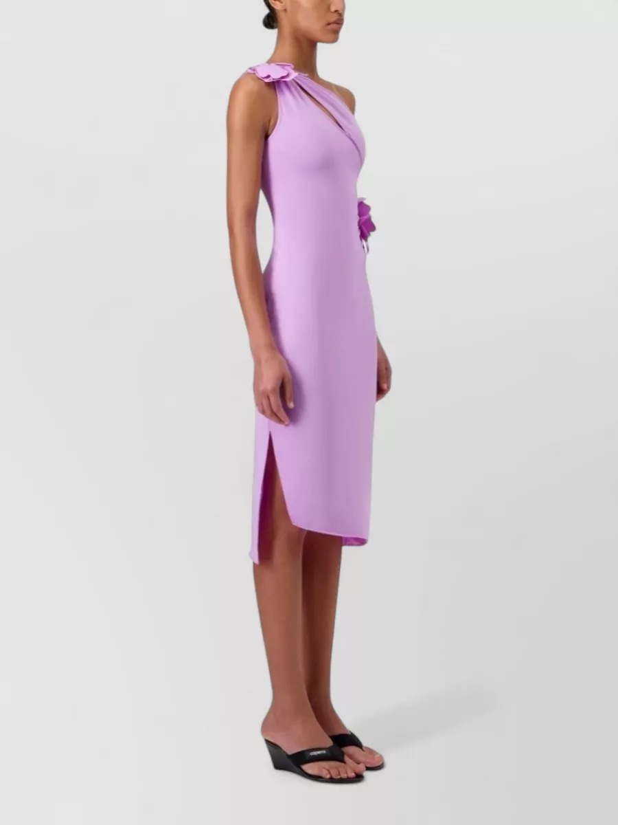 Coperni One Shoulder Dress Asymmetric Hem Slit