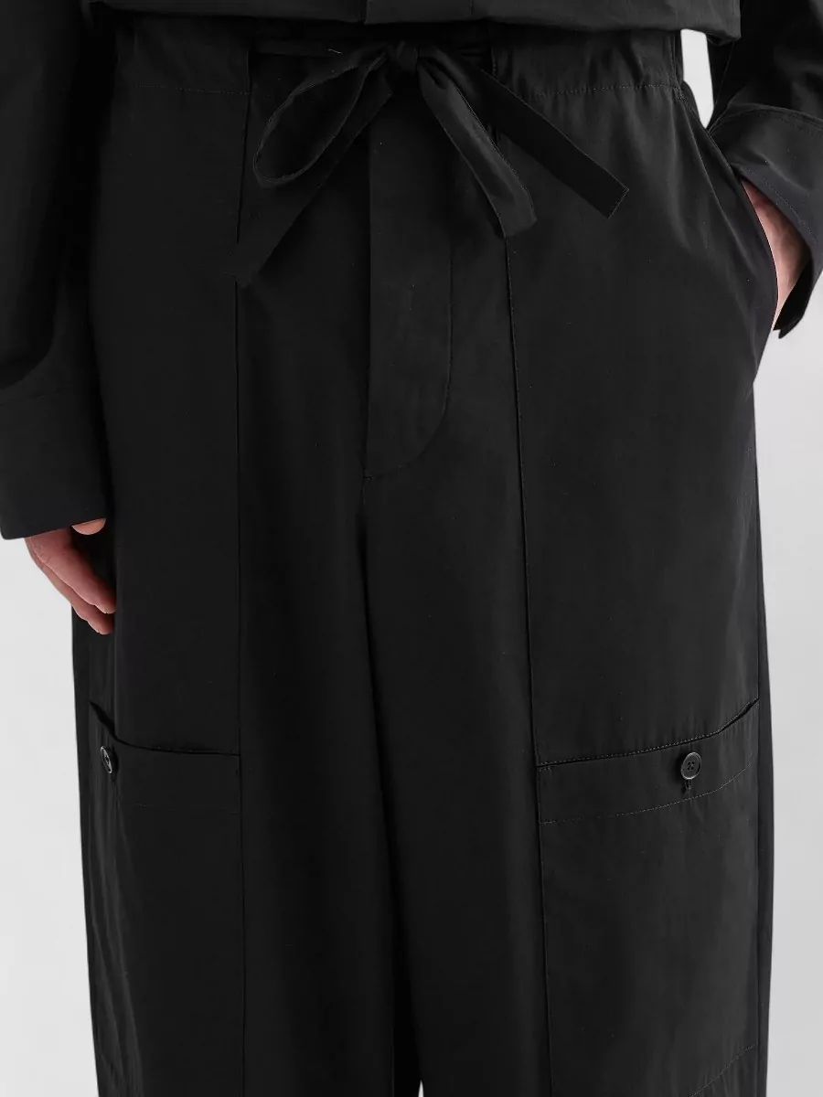 Jil Sander Wide Leg Trousers Full Length Buttoned Pockets