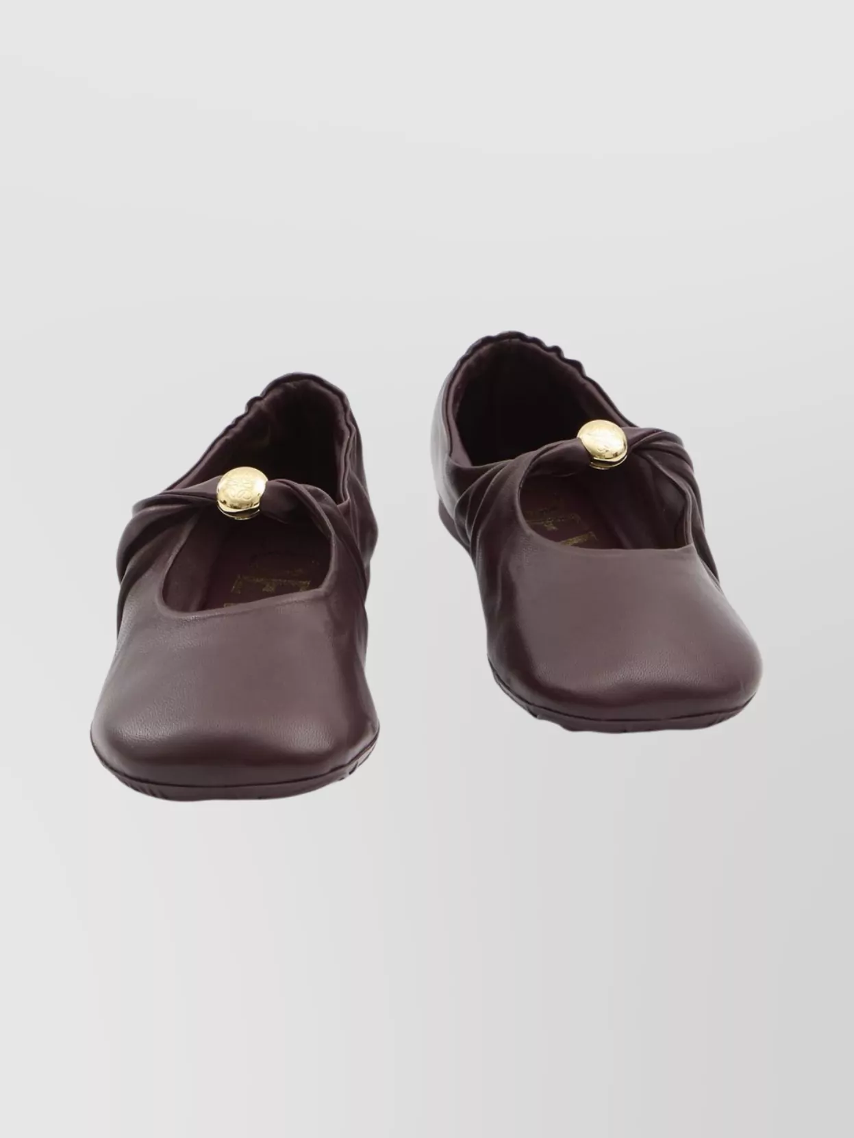 Loewe Nappa Leather Ballerina Gold Embellishment