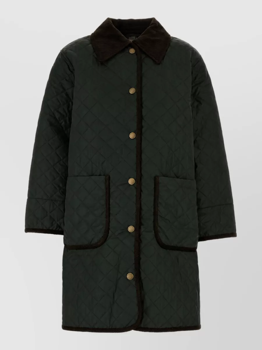 Barbour Carly quilted mid length jacket polyester