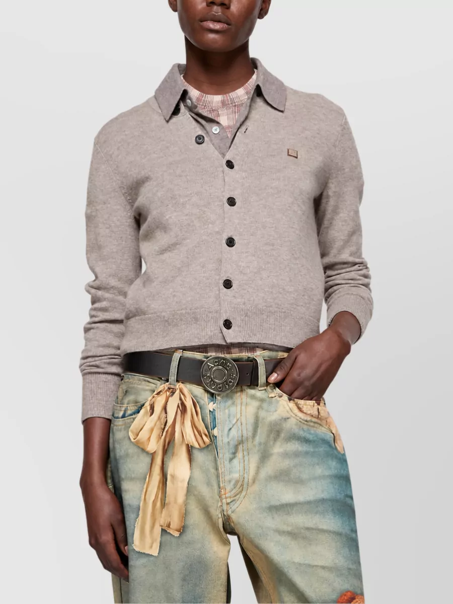Acne Studios Wool Yak Wool Crewneck Cardigan