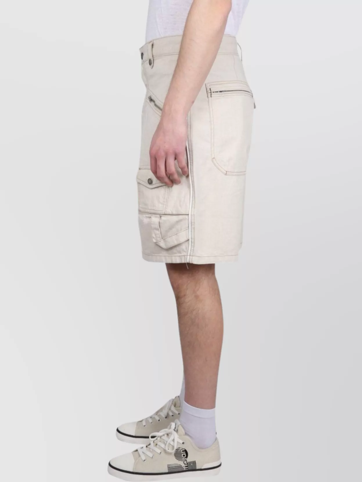 Isabel Marant Denim Shorts With Pockets And Belt Loops