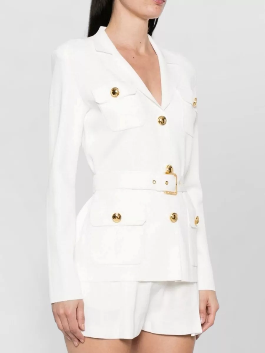 Elisabetta Franchi Single-Breasted Belted Jacket