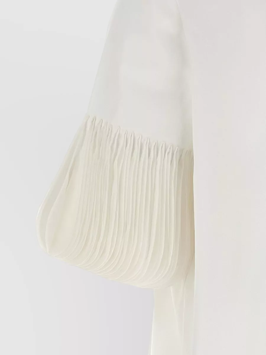 Valentino Garavani Embroidered Cotton Poplin Short Sleeve Blouse