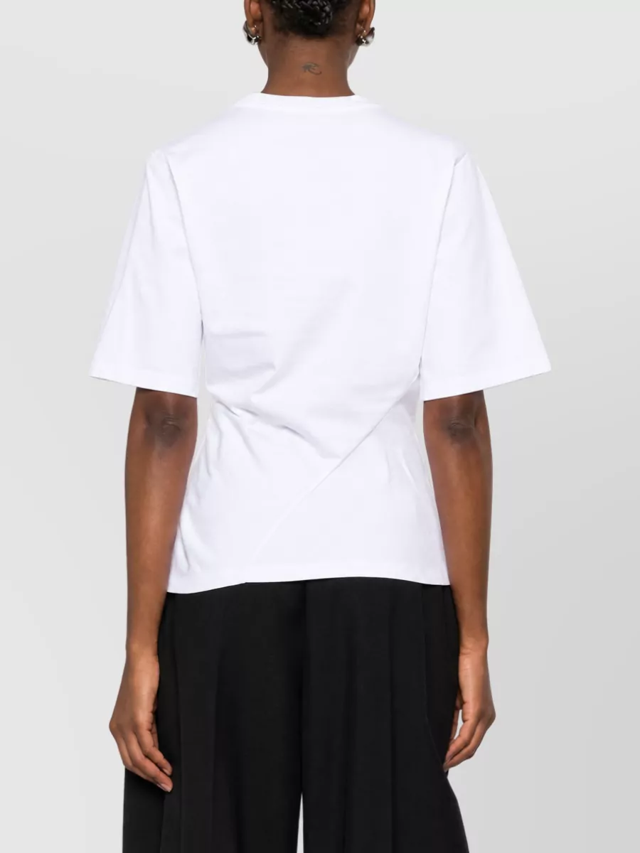 Róhe Cotton Asymmetric Twisted T-Shirt