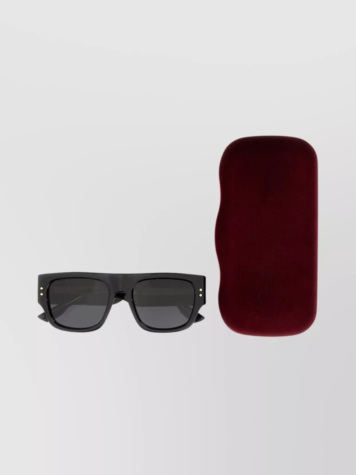 Gucci Modern Square Frame Sunglasses With Dark Lenses
