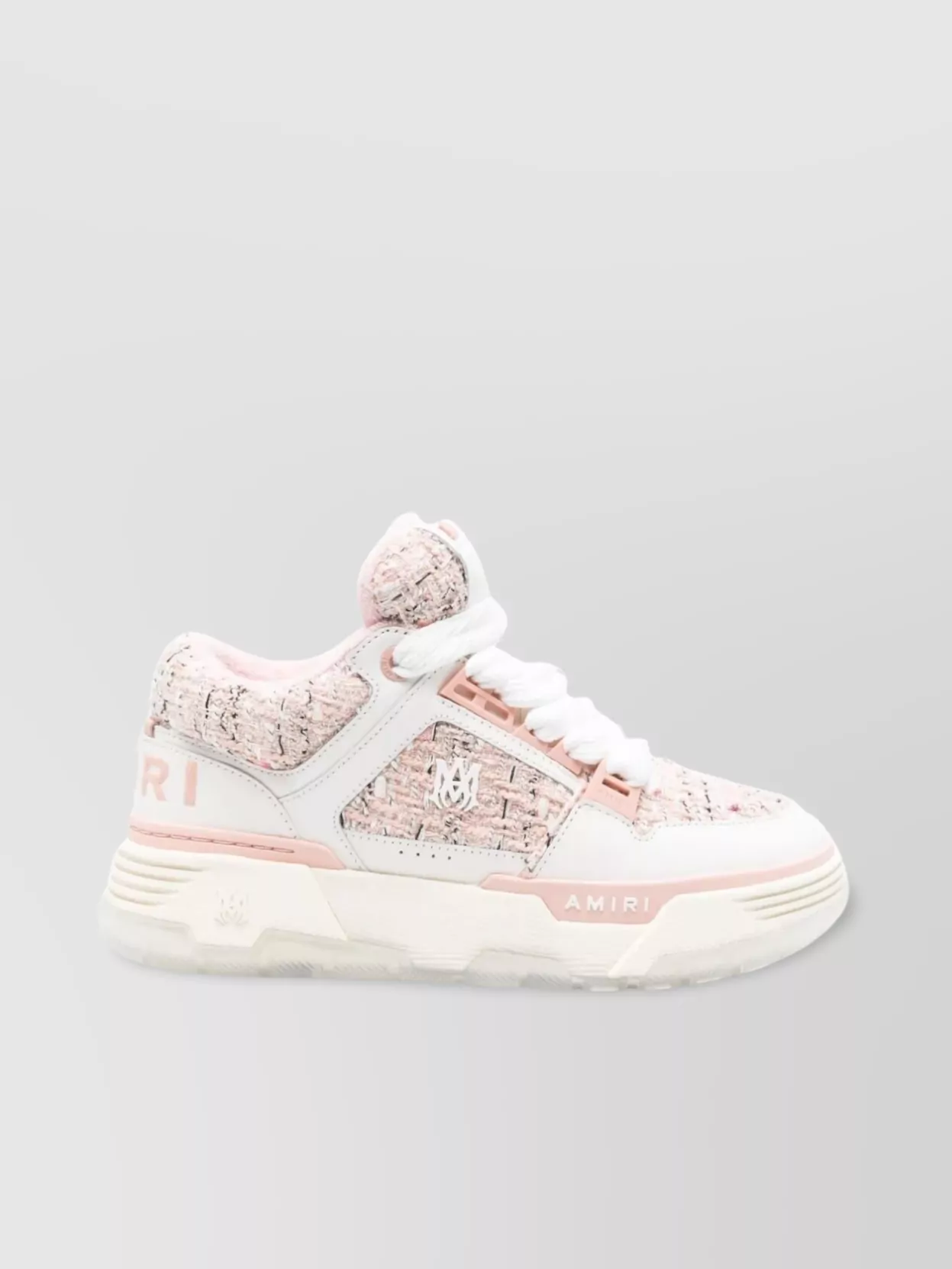 Amiri Round Toe Rubber Sole Textured Finish Sneakers