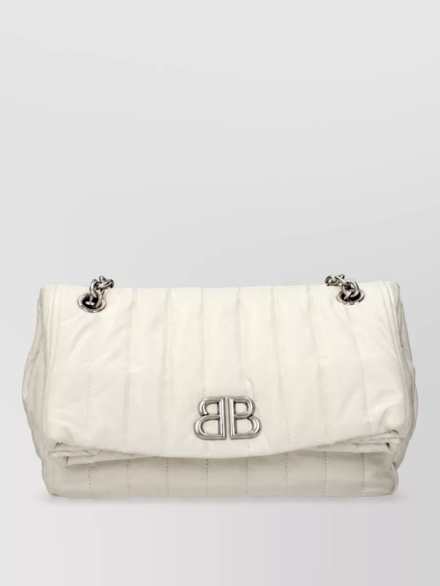 Balenciaga Monaco Leather Clutch Bag