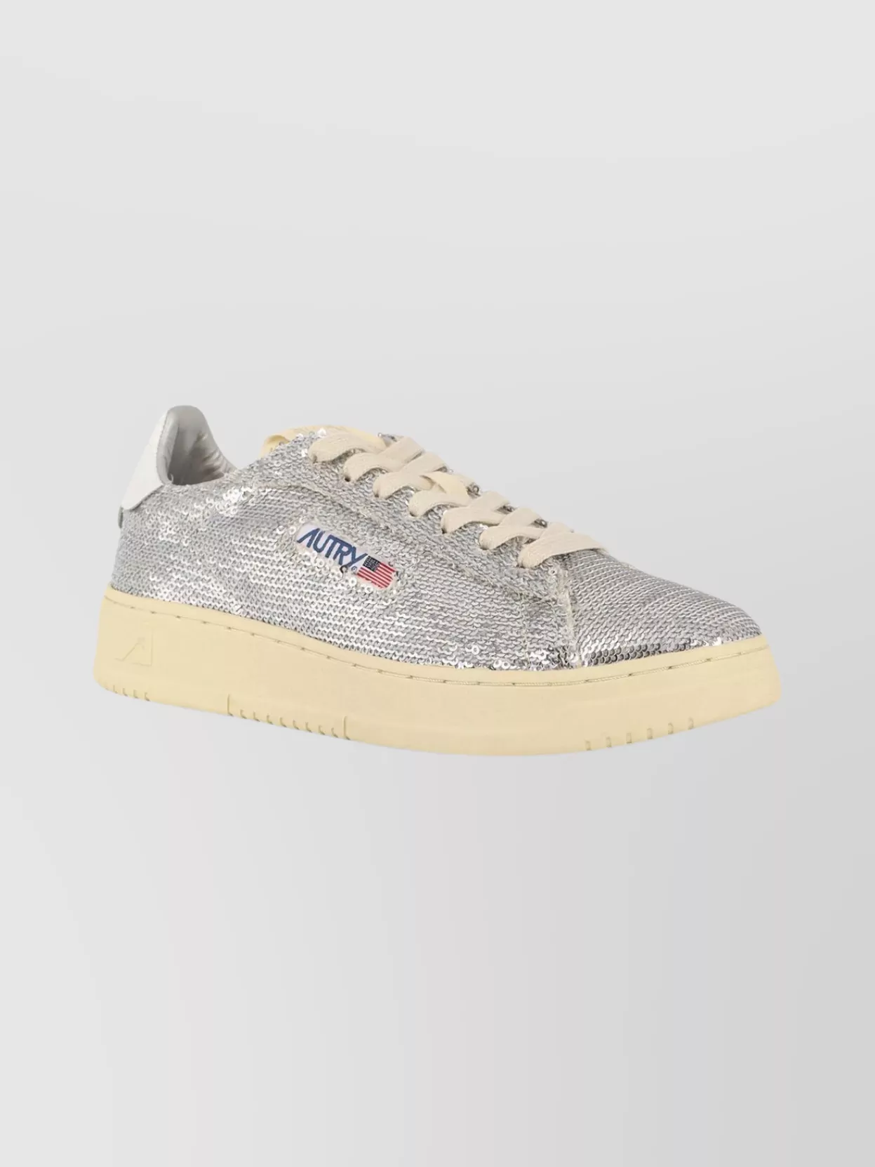 Autry Sequined Low-Top Leather Sneakers
