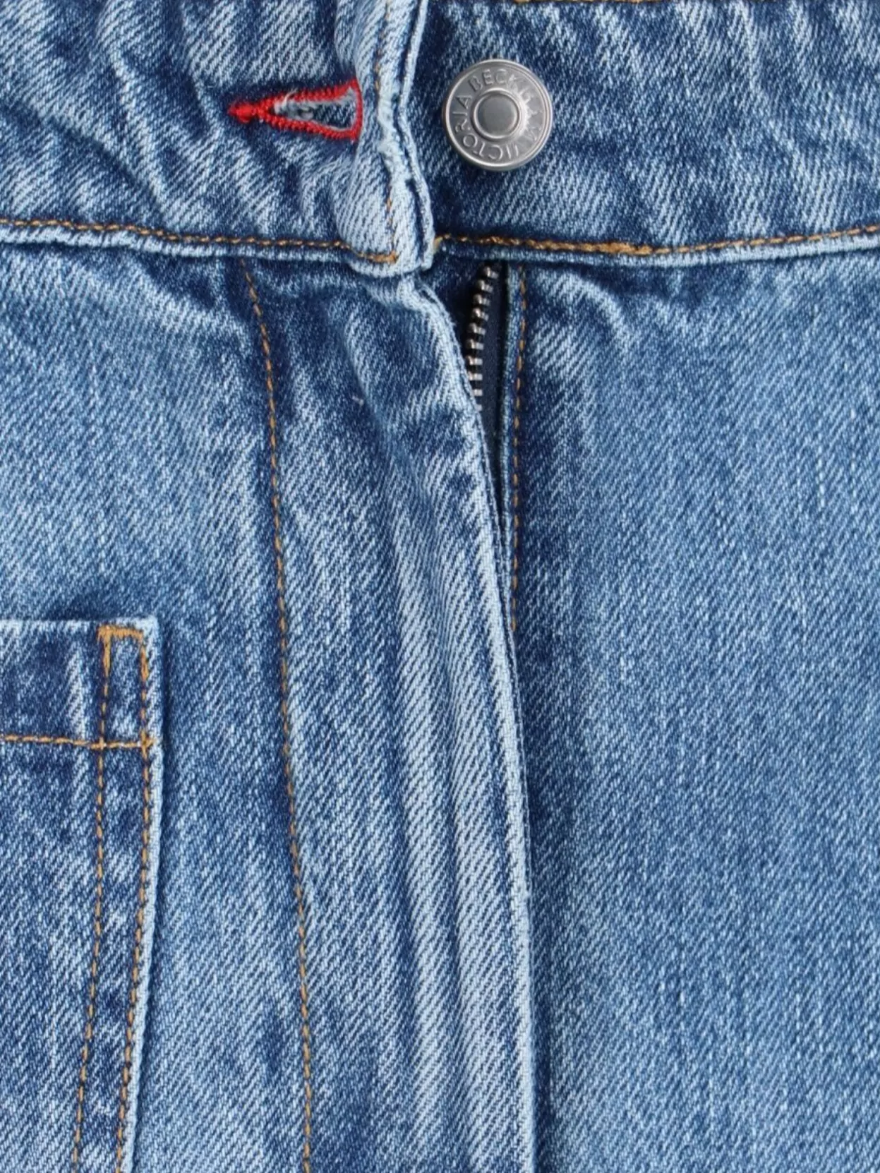 Victoria Beckham Straight Trousers With Belt Loops And Pockets