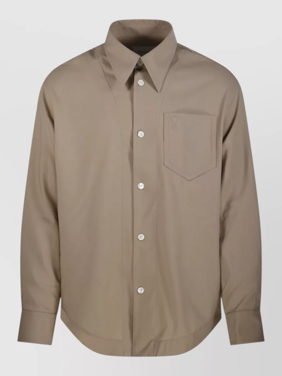 Ami Paris wool long-sleeve shirt