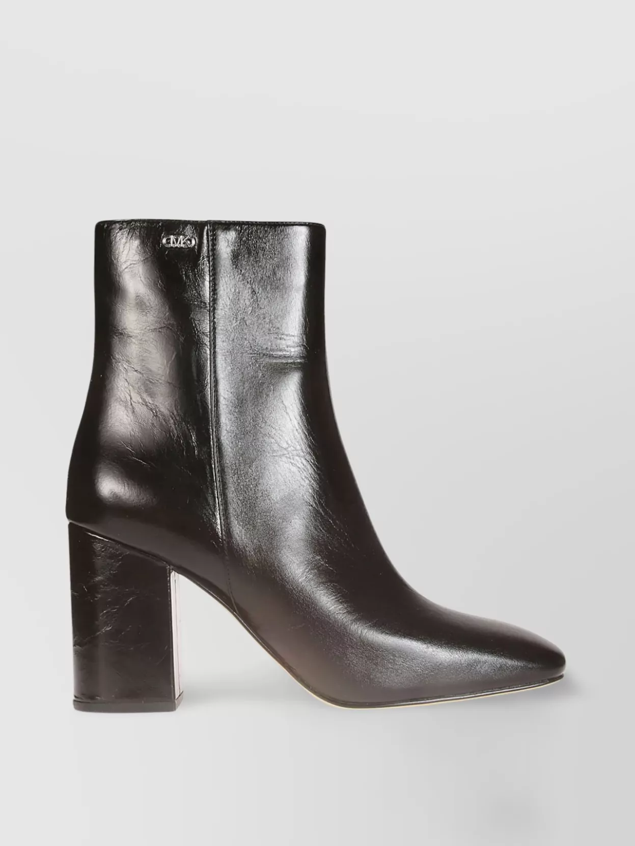 Shop Michael Kors Pointed Toe Leather Boots With A Smooth Finish
