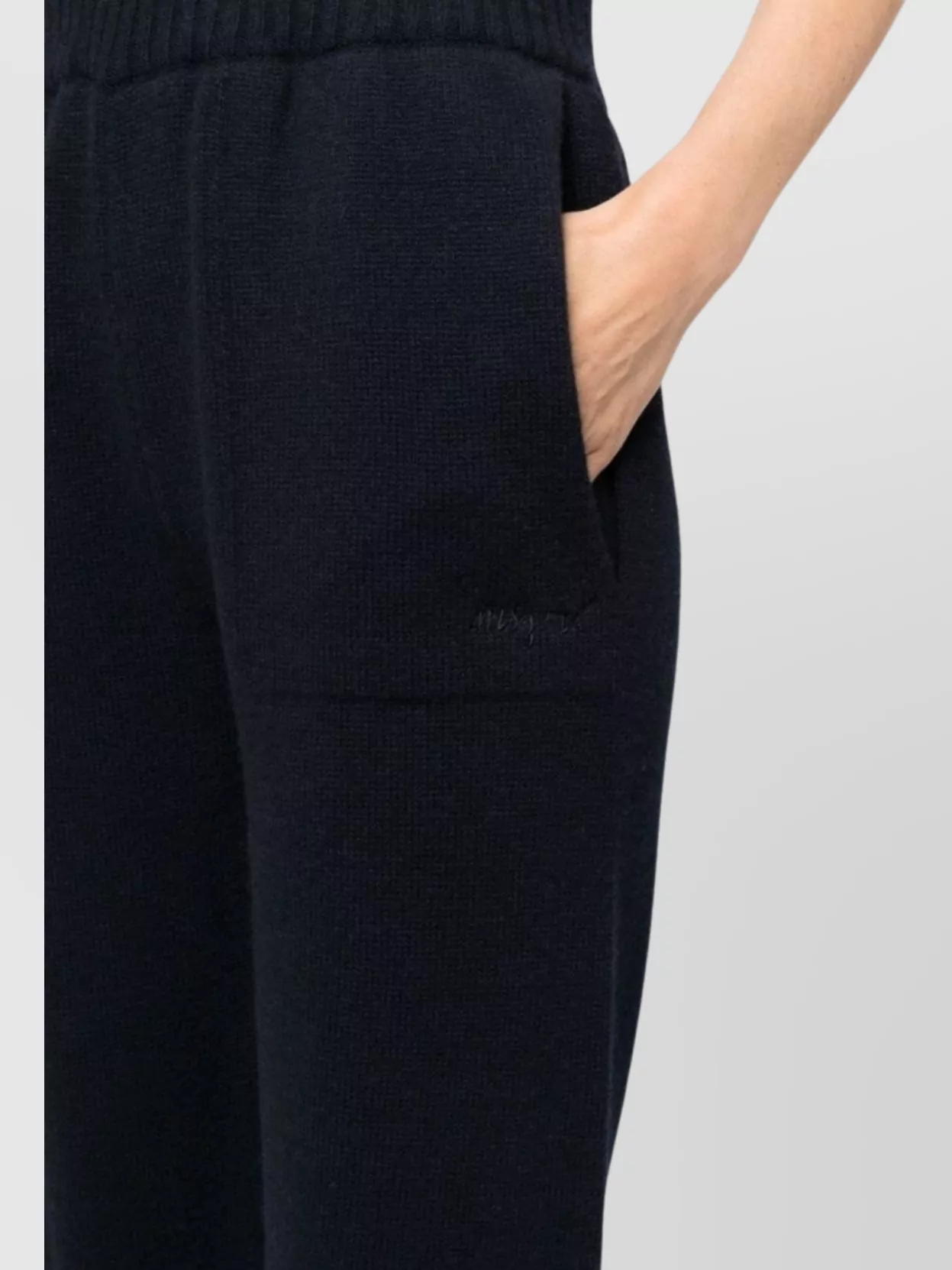 Msgm Waistband Elastic Ribbed Cuffs Side Pockets