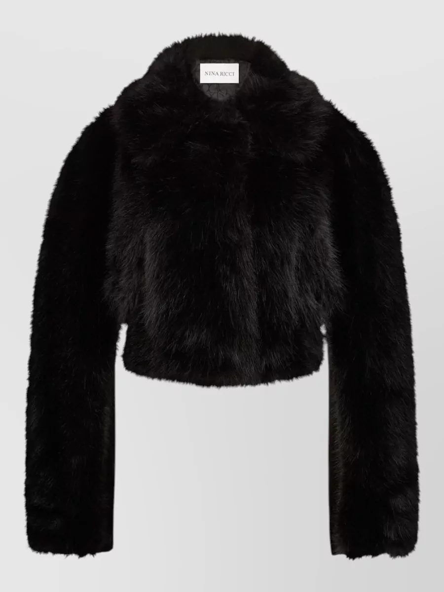 Nina Ricci faux fur long-sleeve coat