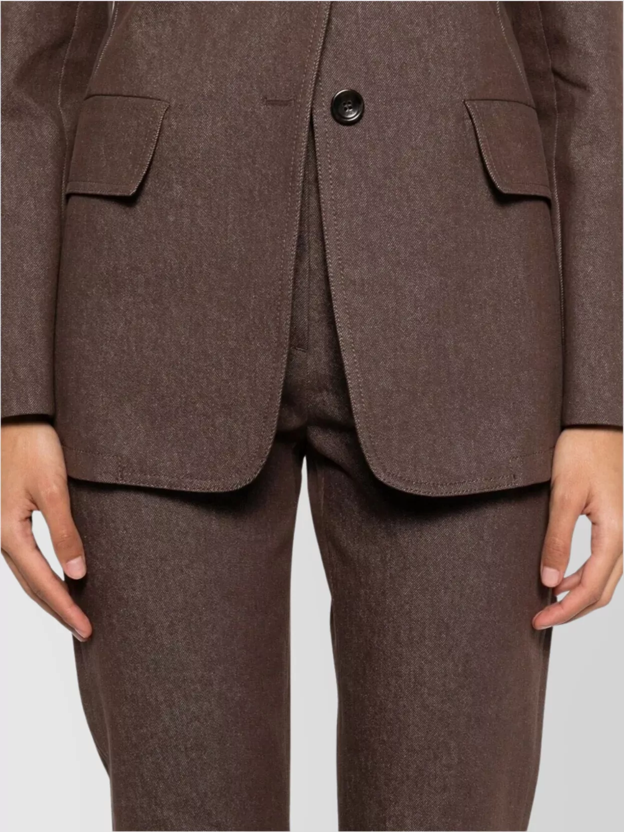 Max Mara Straight Leg Denim Trousers Pockets