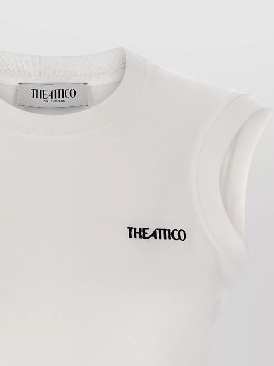 The Attico Reese Crew Neck Sleeveless Top