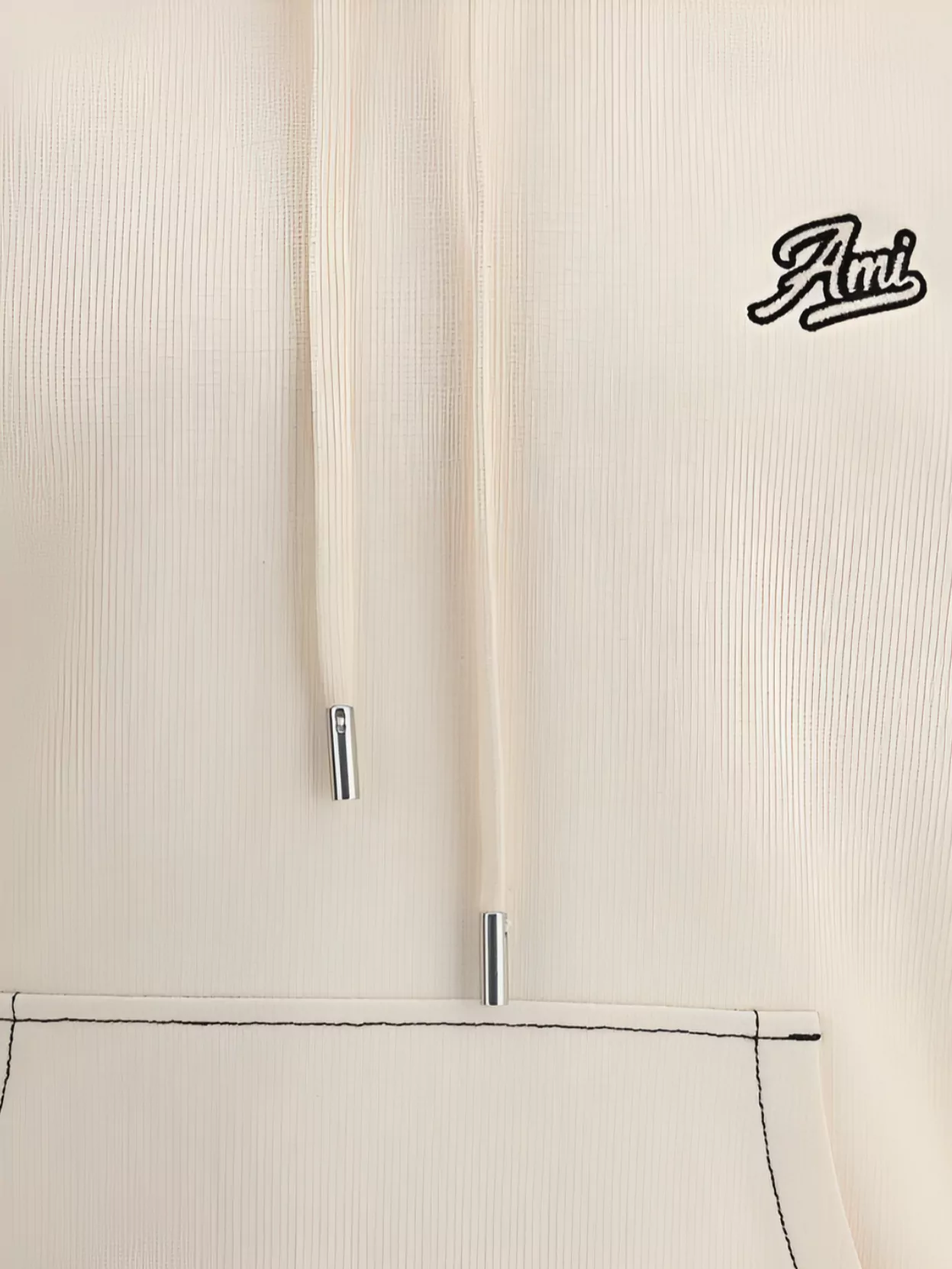 Ami Paris Oversized Logo Hoodie With Patch Pockets