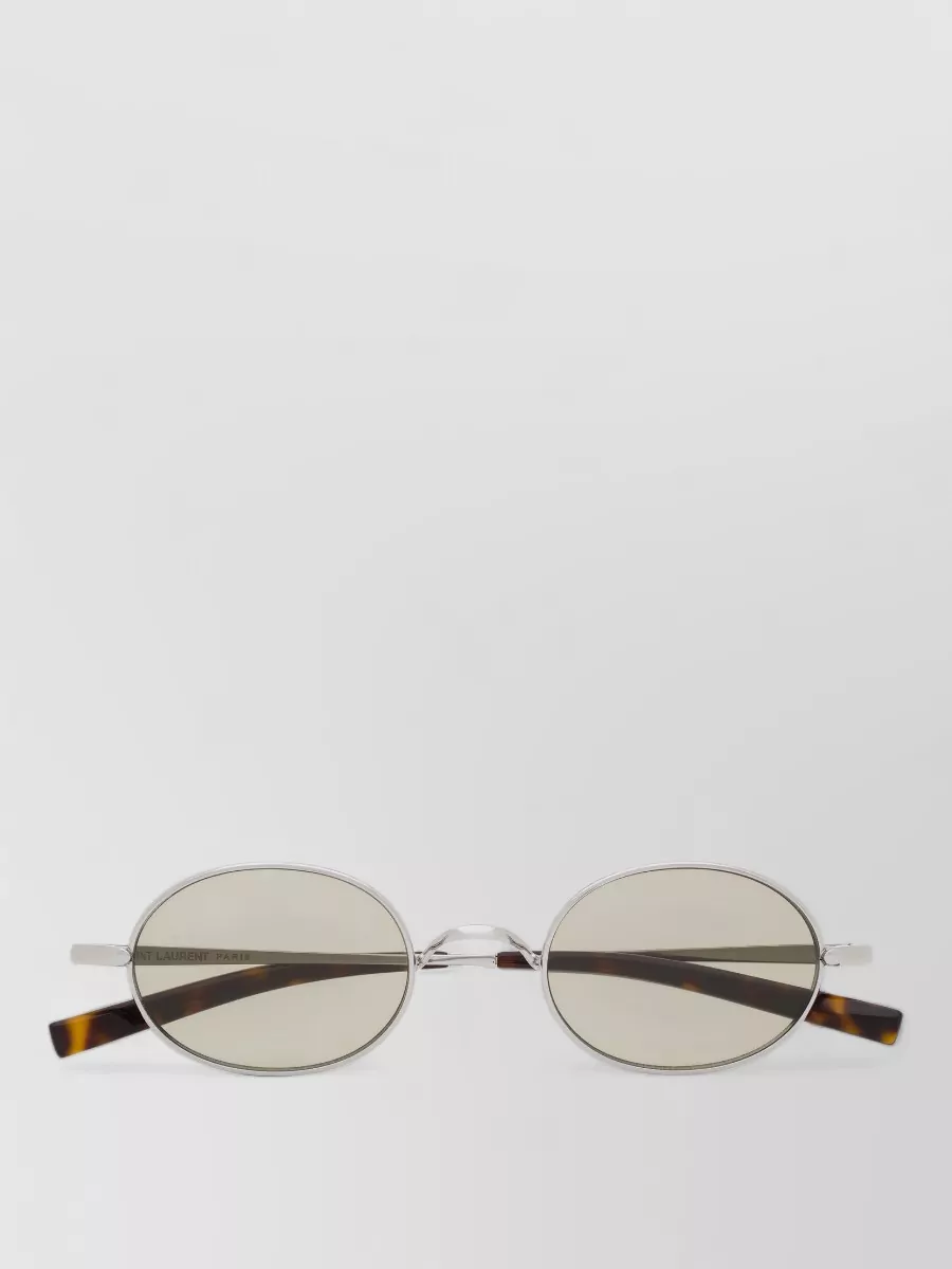 Saint Laurent titanium round sunglasses