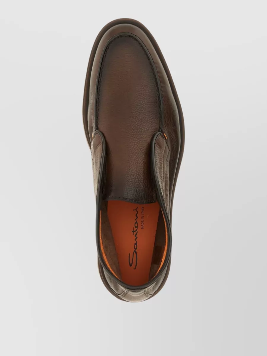 Santoni Leather Ankle Boots