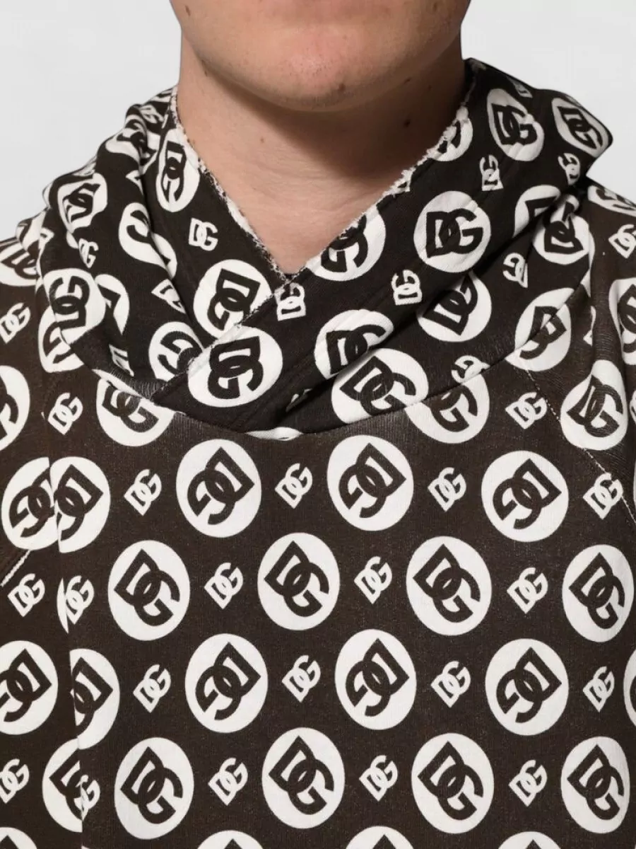 Dolce&Gabbana Cotton Logo-Print Short-Sleeve Hoodie