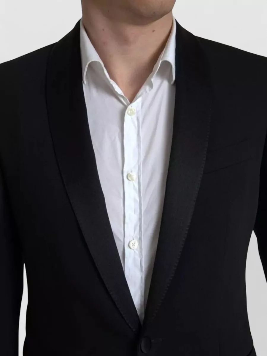 Dolce&Gabbana Wool Silk Slim-Fit Single-Breasted Blazer