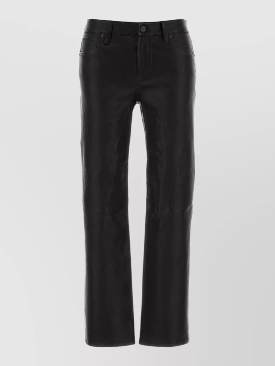 Frame leather cigarette pants