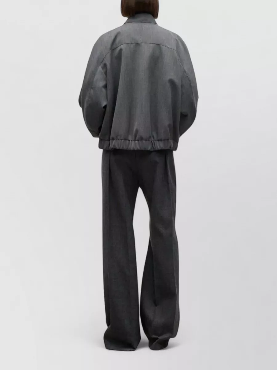 Victoria Beckham Virgin Wool Scarf Bomber Jacket