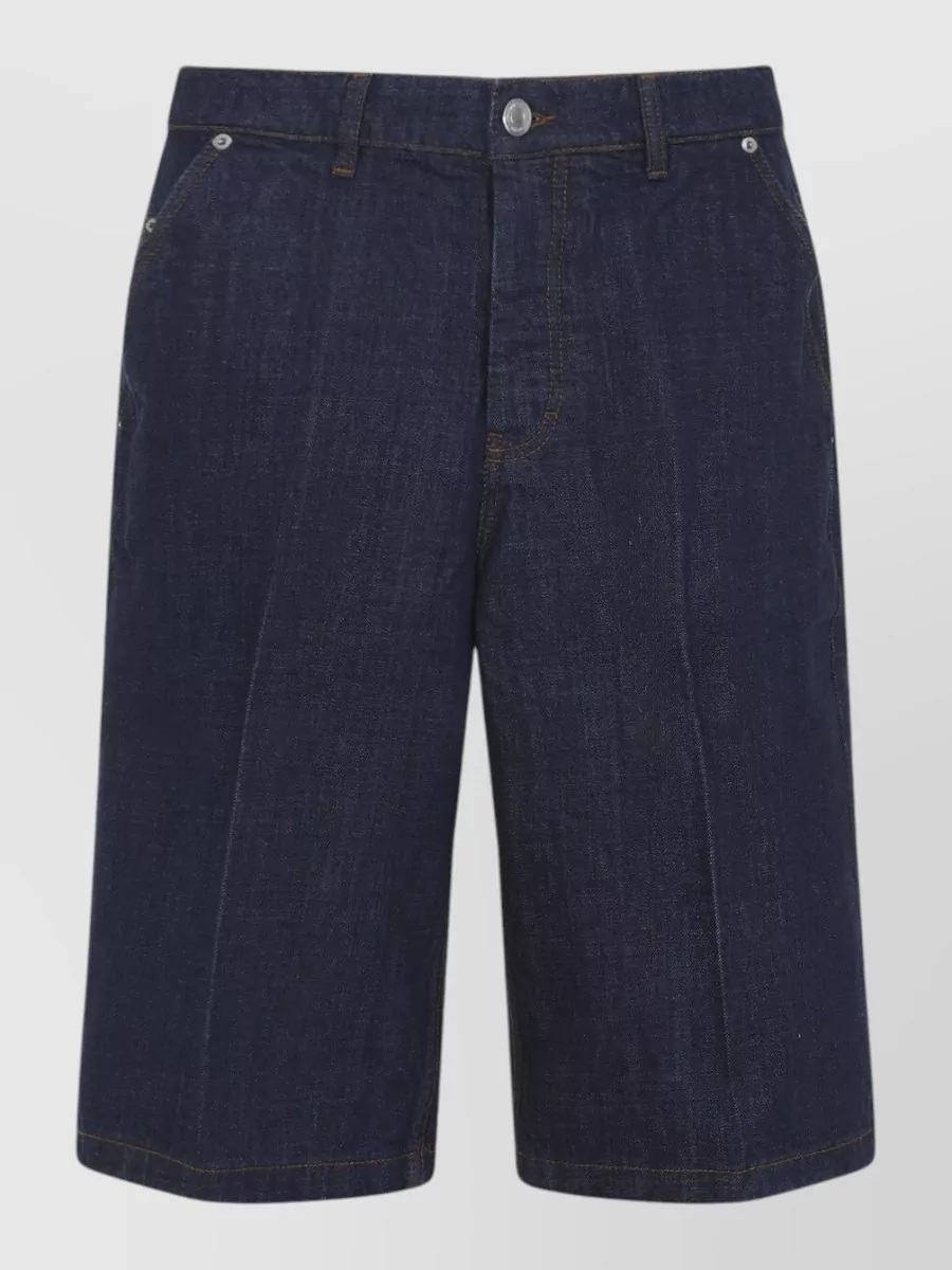 Ami Paris denim regular-fit bermuda shorts