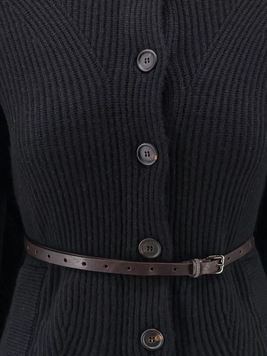 Brunello Cucinelli Ribbed Wool Cashmere Silk Cardigan