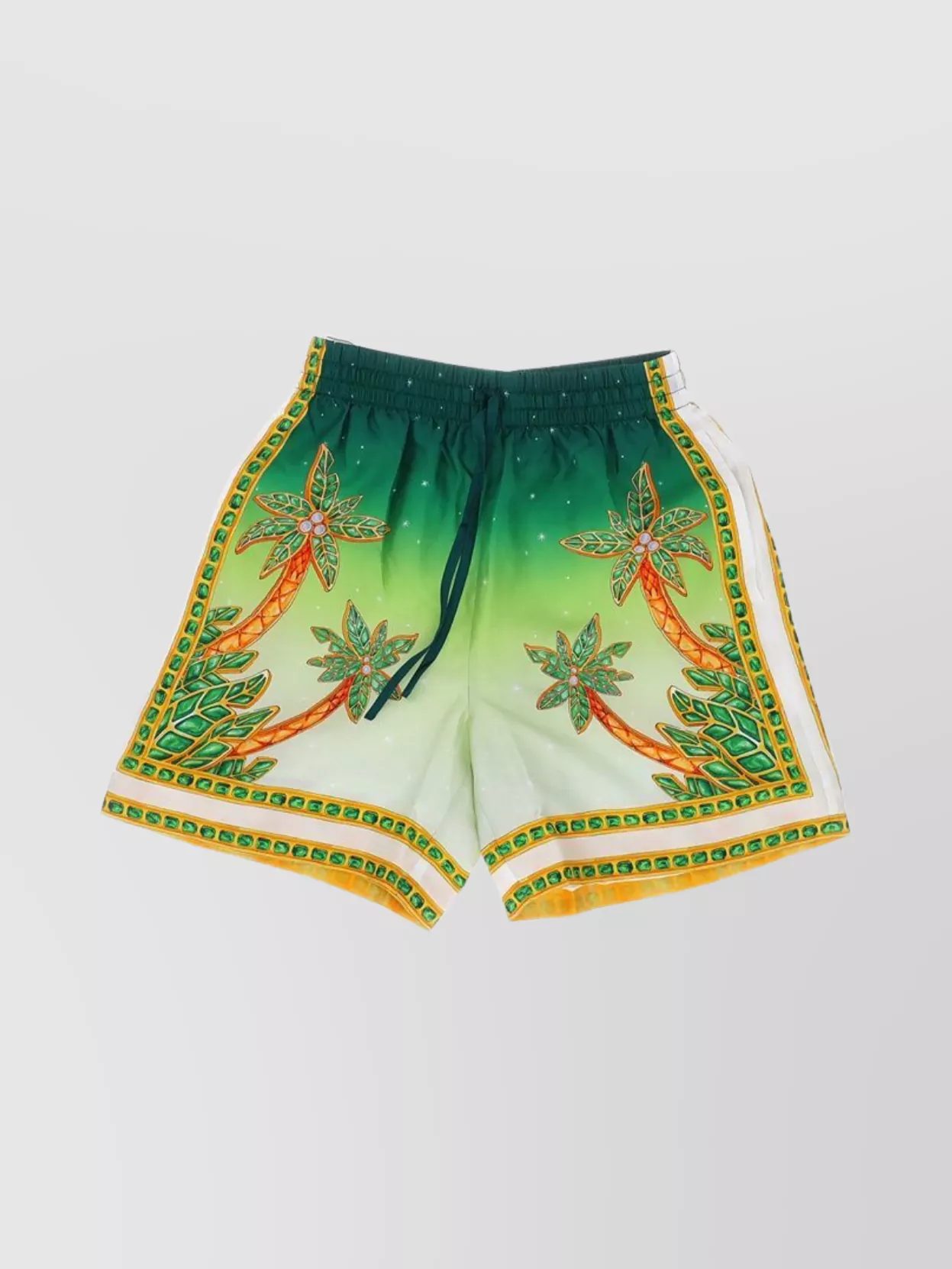 Shop Casablanca Unisex Silk Shorts Drawstring