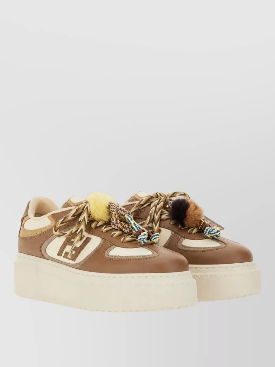 Fendi Leather Low-Top Sneakers