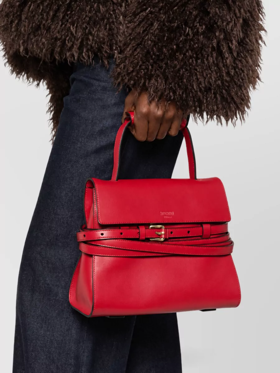 Moschino Leather Clutch Bag