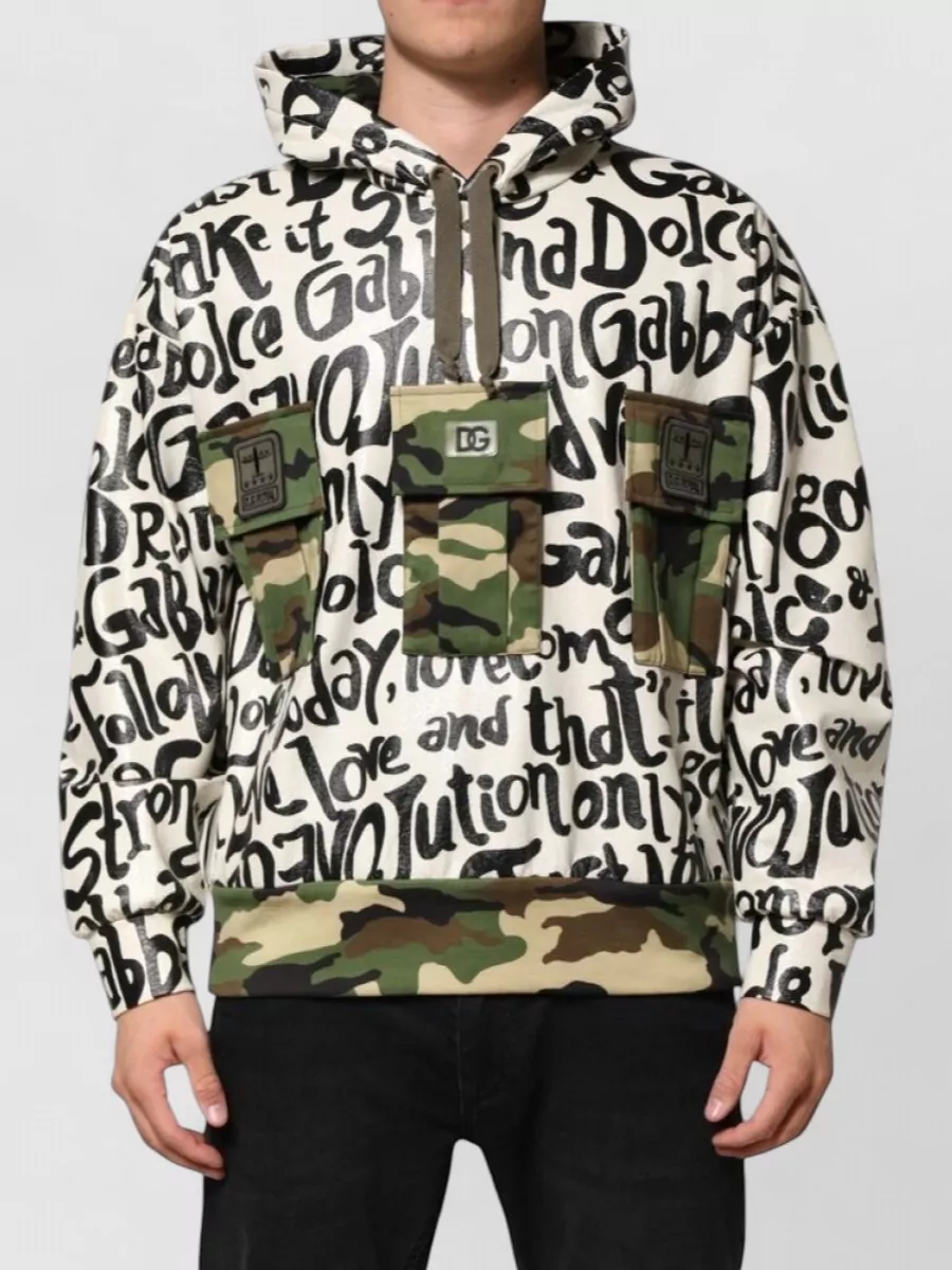 Dolce&Gabbana logo-print hooded jacket